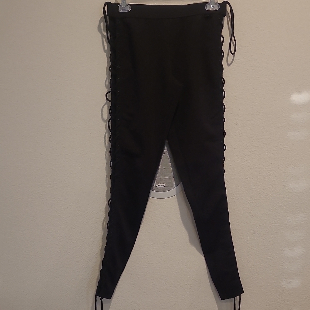 Fenty Puma Black Lace-Up Leggings Size M - Picture 3 of 12